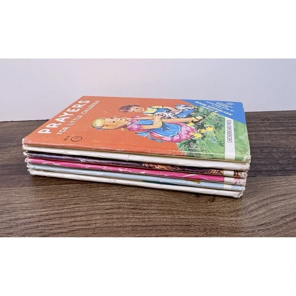Lot of 6 My First Religious Book Books Hard Cover Childrens Kids Checkerboard